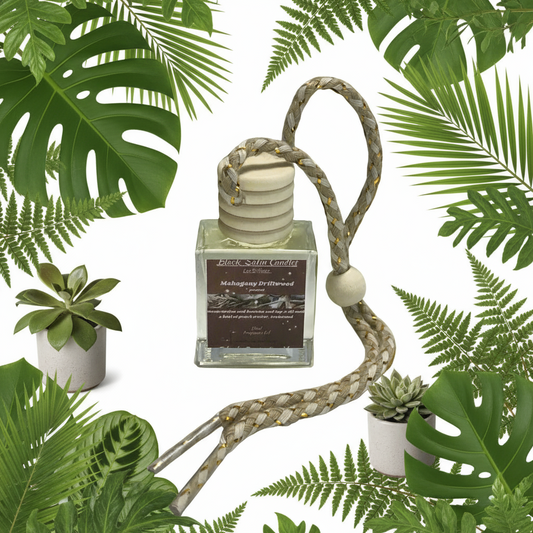 Mahogany Driftwood Scented Car Diffuser 8ml Clear Air Refresher Fragrance Oil