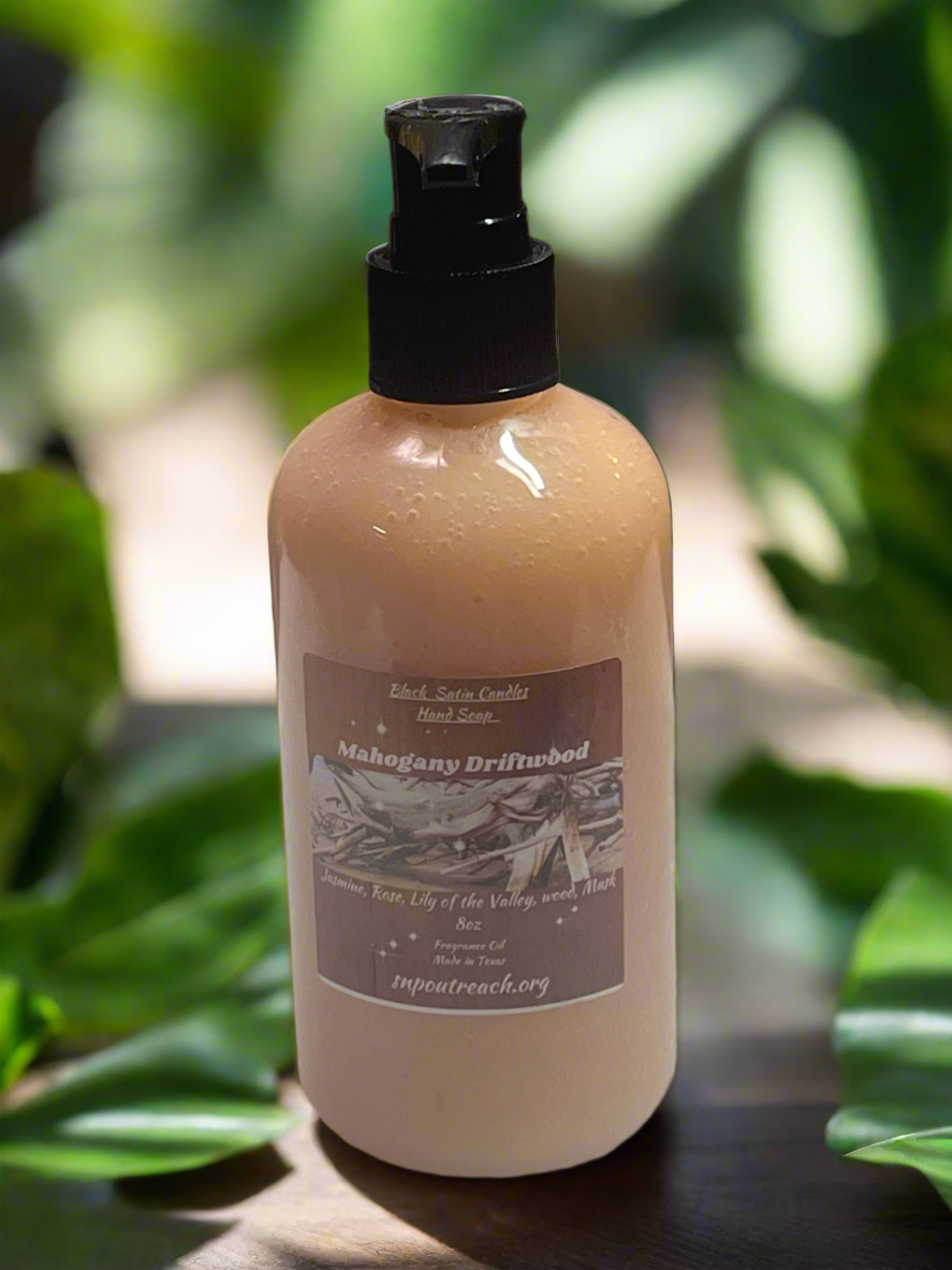 Mahogany Driftwood Scented Liquid Hand Soap Size 8oz