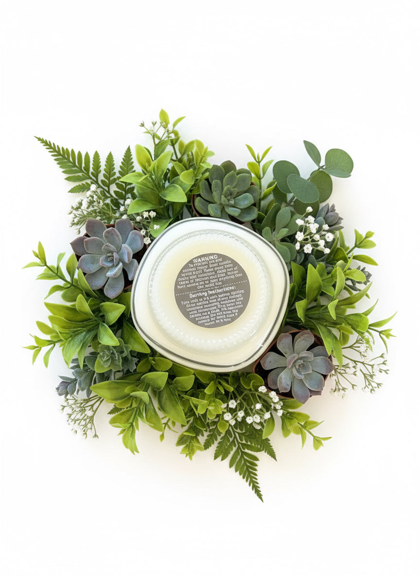 White Birch Scented Candle 8oz Single Cotton Wick Glass Jar