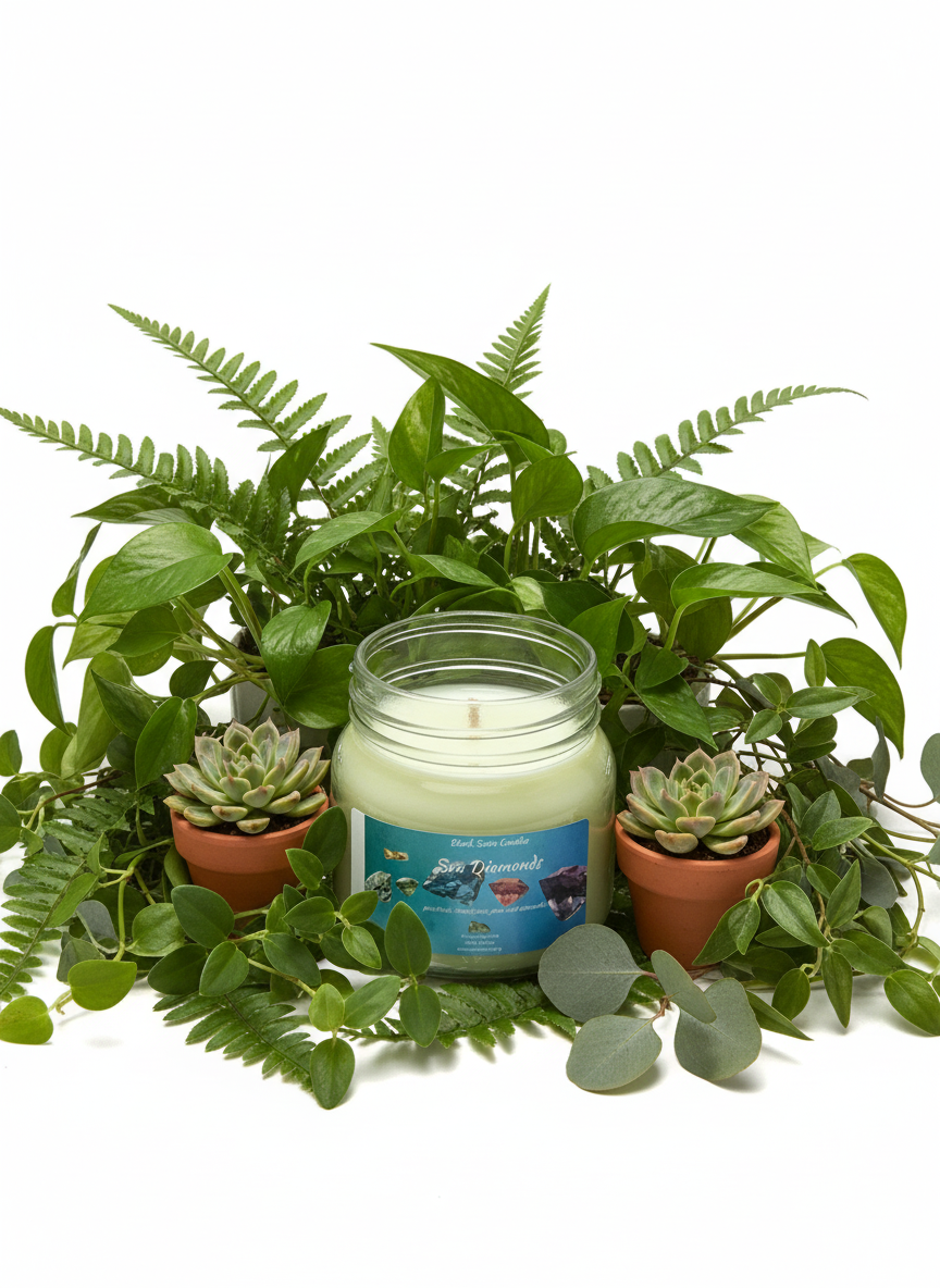 Sea Diamonds Candle 8oz Single Cotton Wick Glass Jar