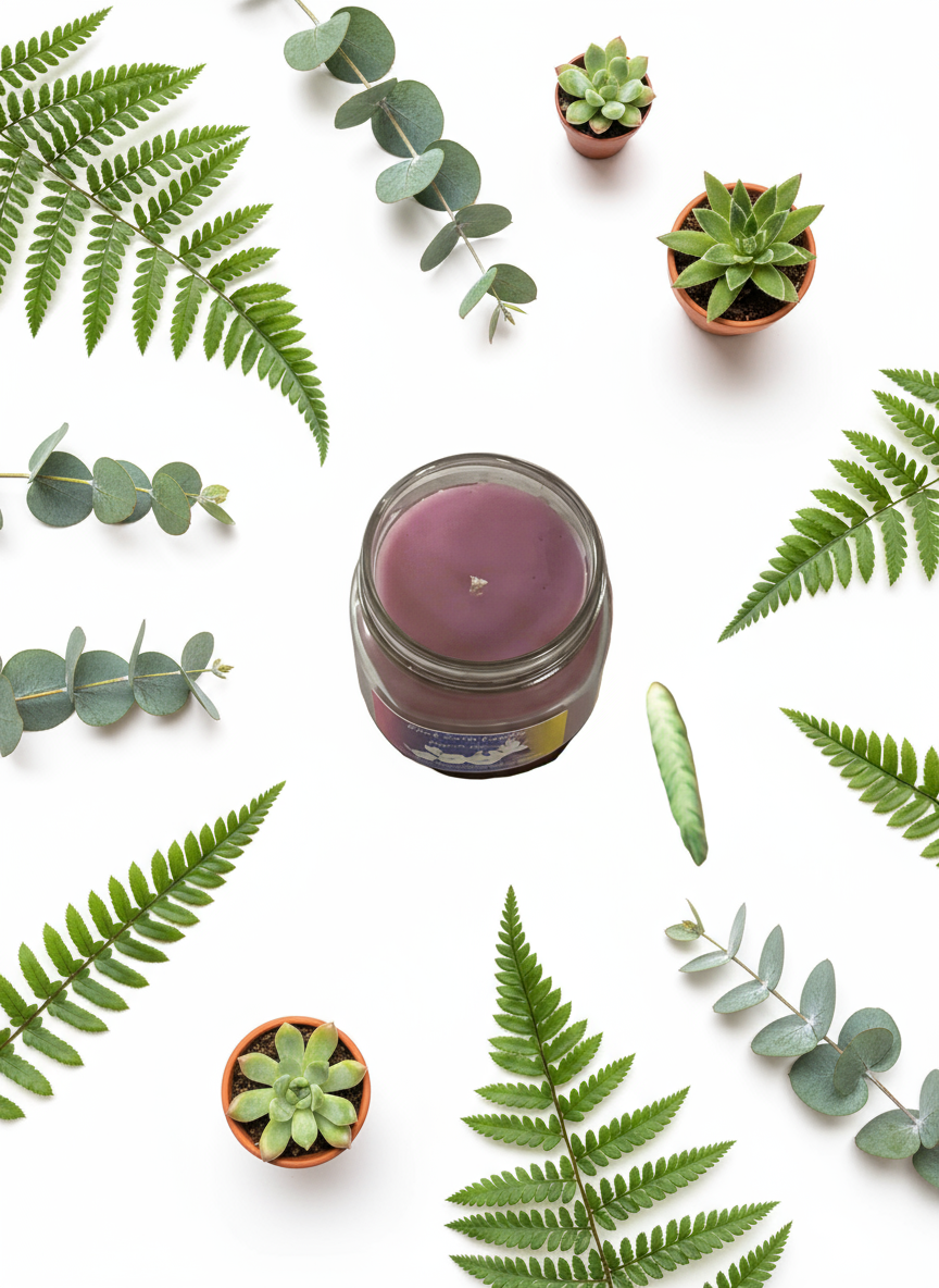 Magnolia Blossom Scented Candle 8oz Single Cotton Wick Glass Jar