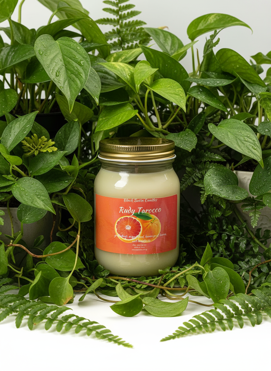 Rudy Tarocco 16oz Candle Cotton  Wick Glass Jar