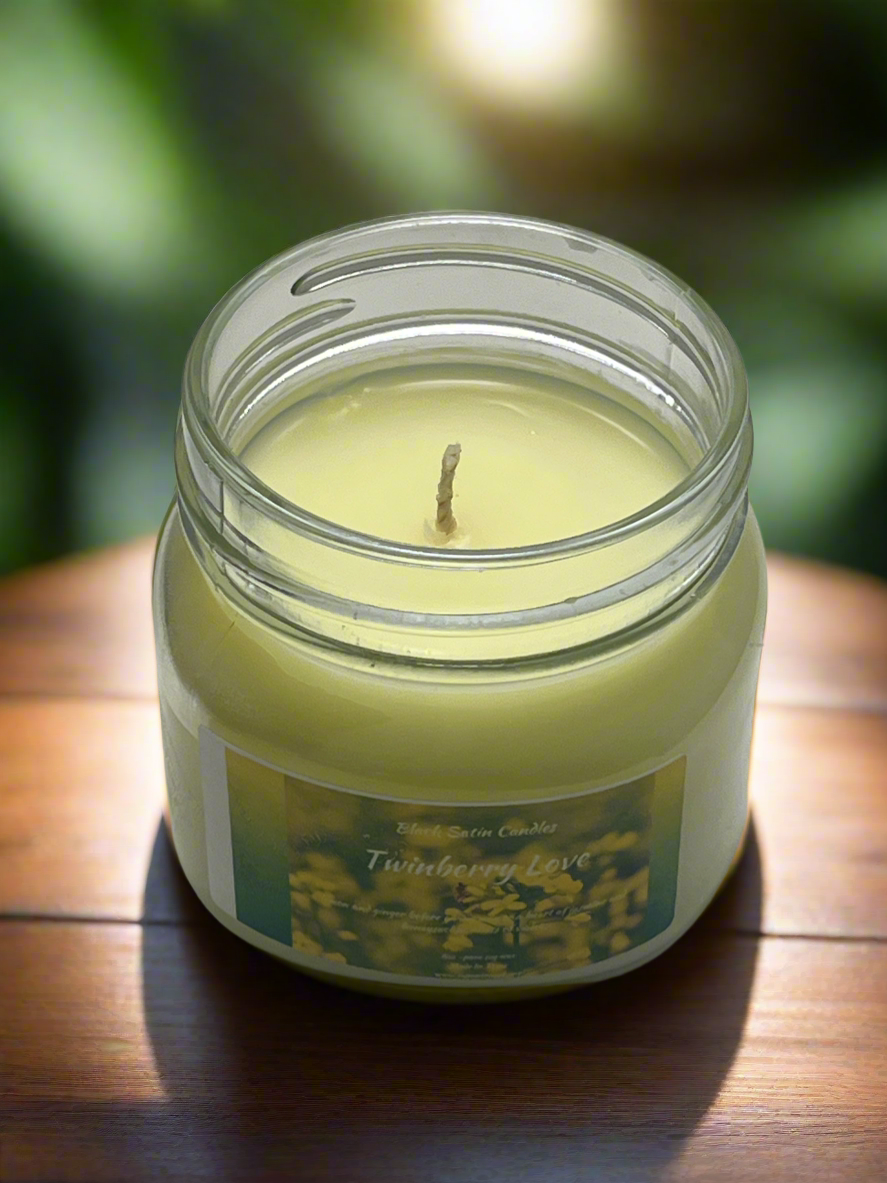 Twinberry Love 8oz Candle Cotton Wick Glass Jar