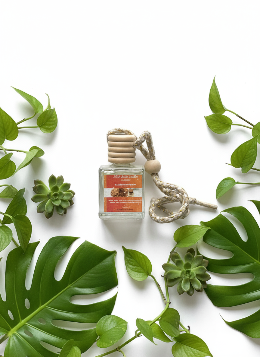 Sandalwood Spice Scented Car Diffuser 8ml Clear Air Refresher Fragrance Oil