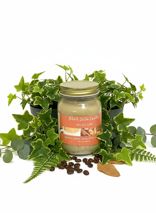 Hazelnut Coffee Scented Candle 16oz Single Cotton Wick Glass Jar