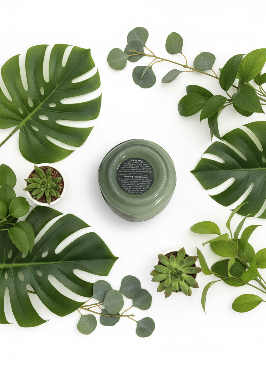 Christmas Day Scented Candle 8oz Single Cotton Wick Glass Jar