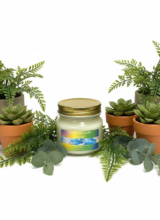 Cotton Candy Scented Candle 8oz Single Cotton Wick Glass Jar