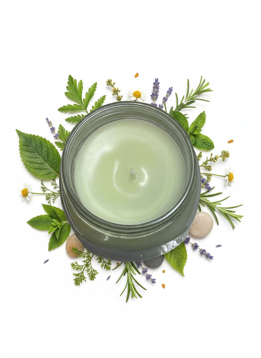 Lavender Sage Scented Candle 8oz Single Cotton Wick Glass Jar