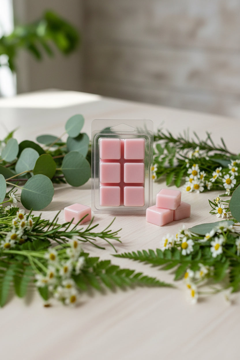 Pink Roses Scented Wax Melt 2.5oz Six Cube Warmer Tart