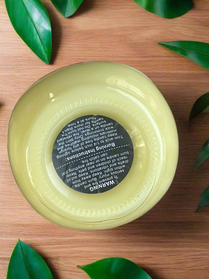 Simply Lemon 16oz Candle Cotton Wick Glass Jar