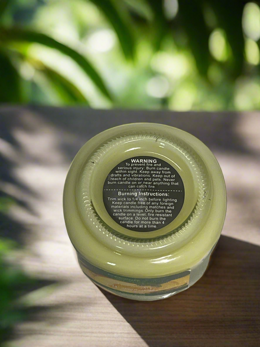 Honeydew Melon Scented Candle 8oz Single Cotton Wick Glass Jar