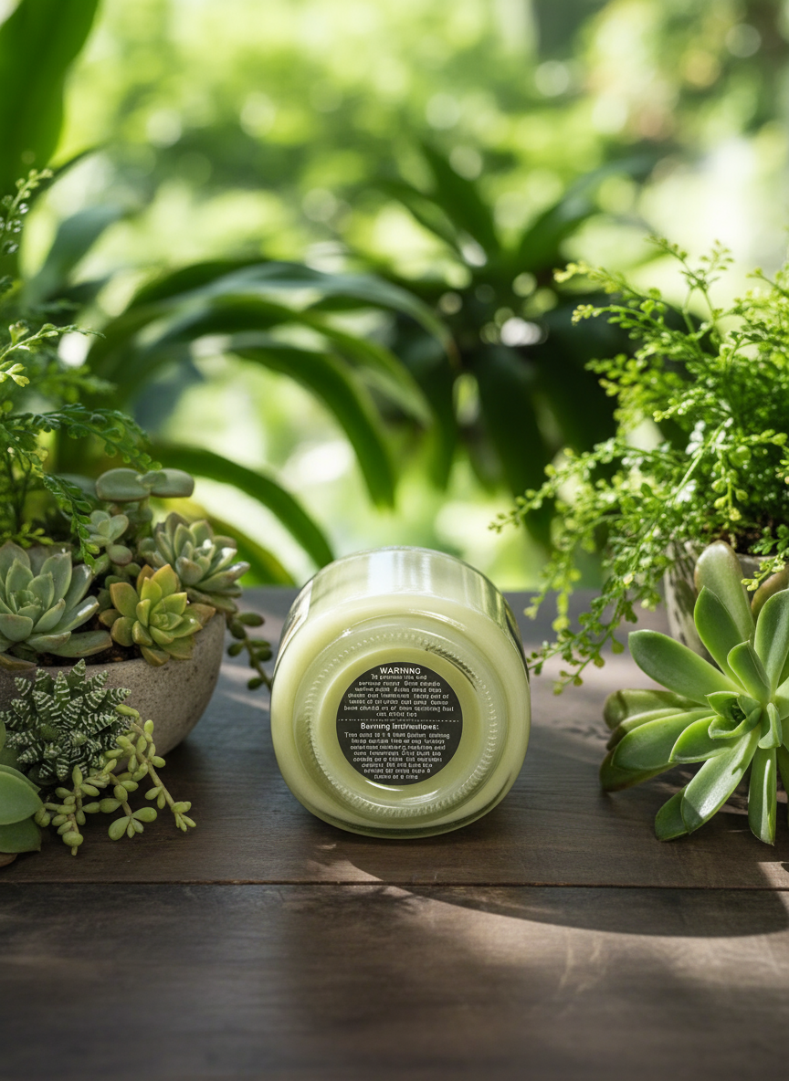 Honeydew Melon Scented Candle 8oz Single Cotton Wick Glass Jar