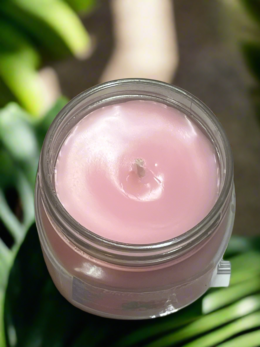 Jazzy Cranberry Scented Candle 8oz Single Cotton Wick Glass Jar