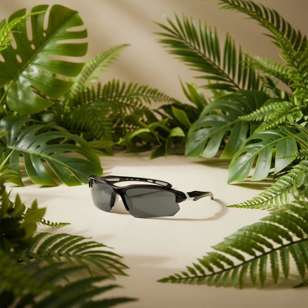 Men & Women Universal Sunglasses Trendy Sporty Style Sun Eyewear Black and White Frame