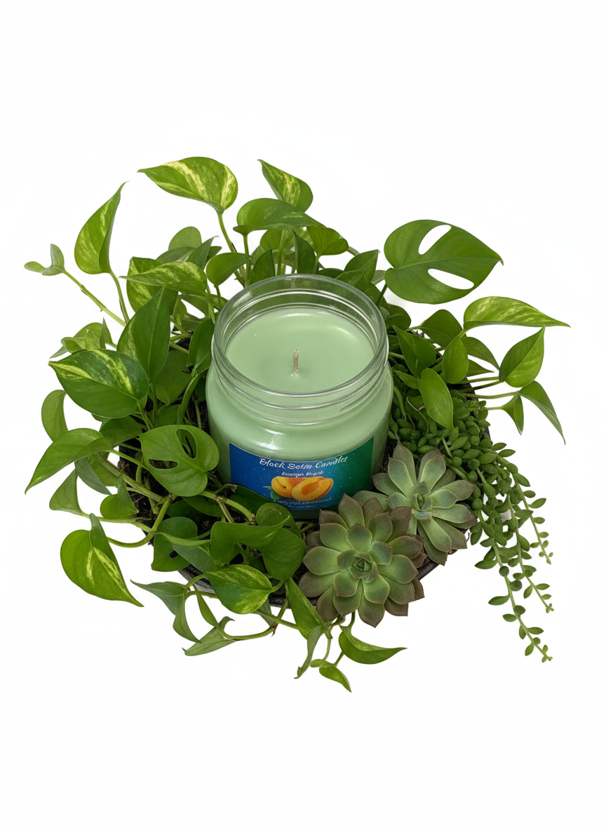 Georgia Peach Scented Candle 8oz Single Cotton Wick Glass Jar