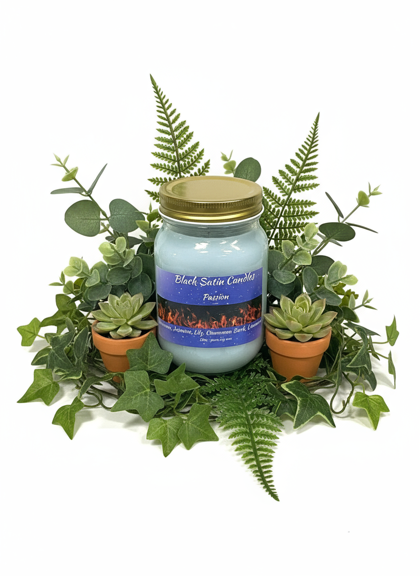 Passion Scented Candle 16oz Single Cotton Wick Glass Jar