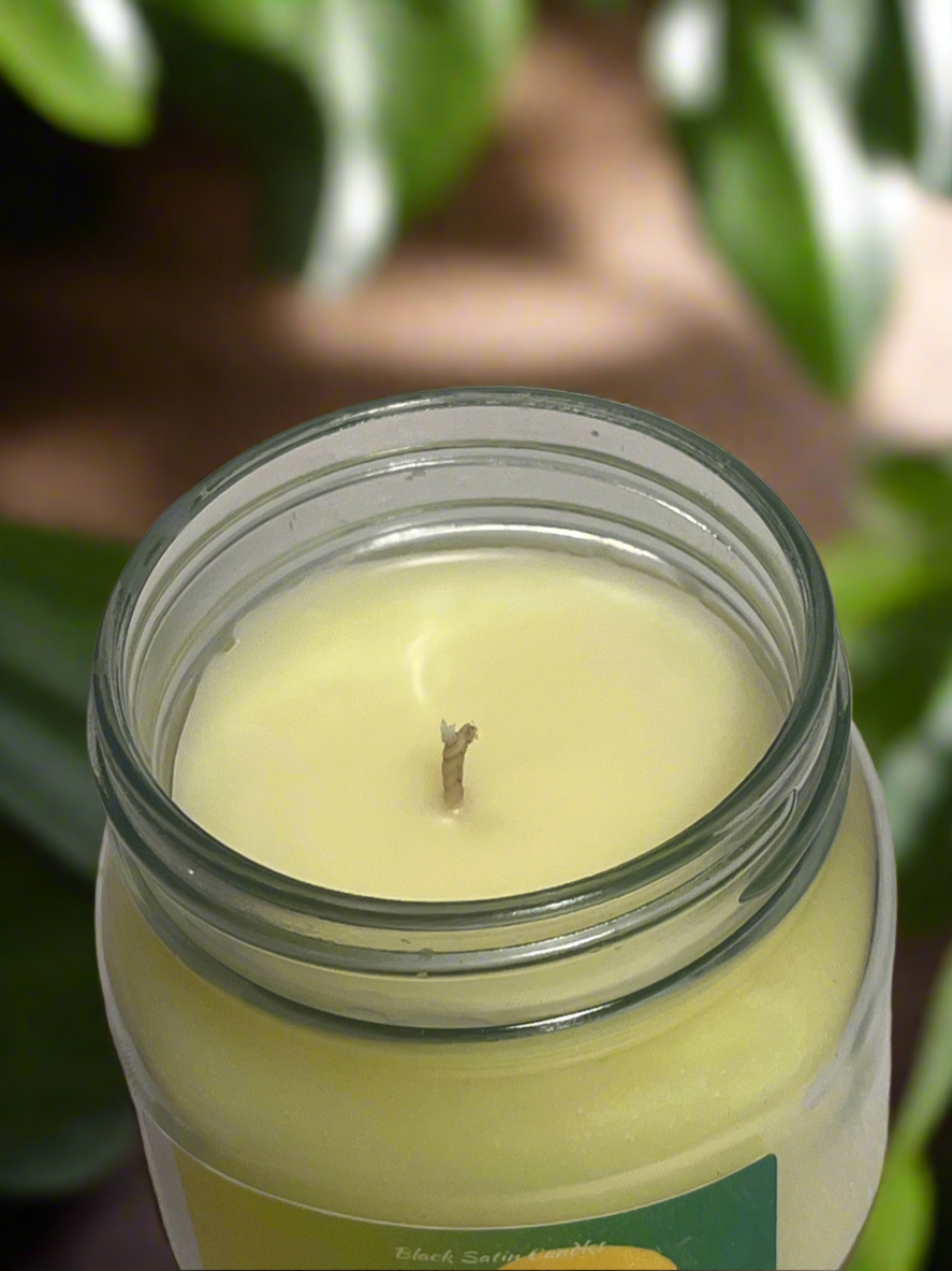 Simply Lemon 8oz Candle Cotton Wick Glass Jar