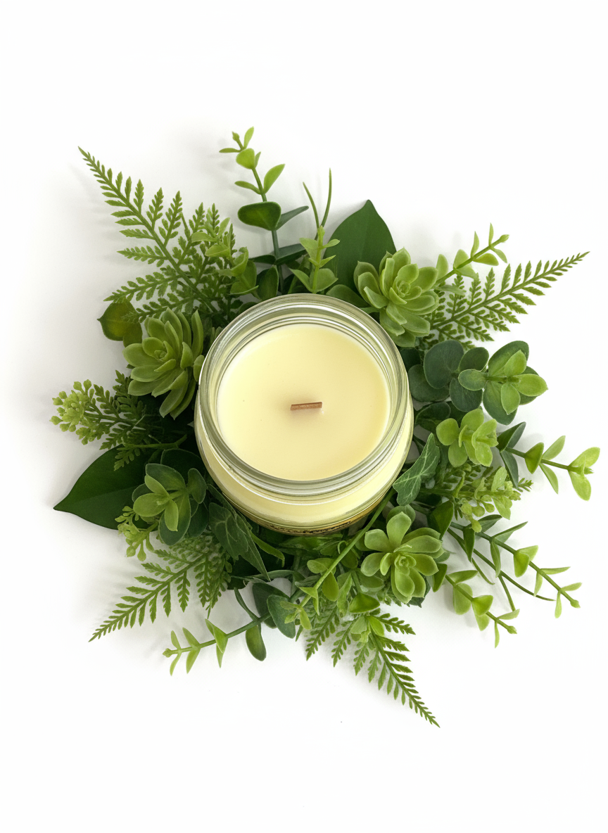 Simply Lemon 8oz Candle Cotton  Wick Glass Jar