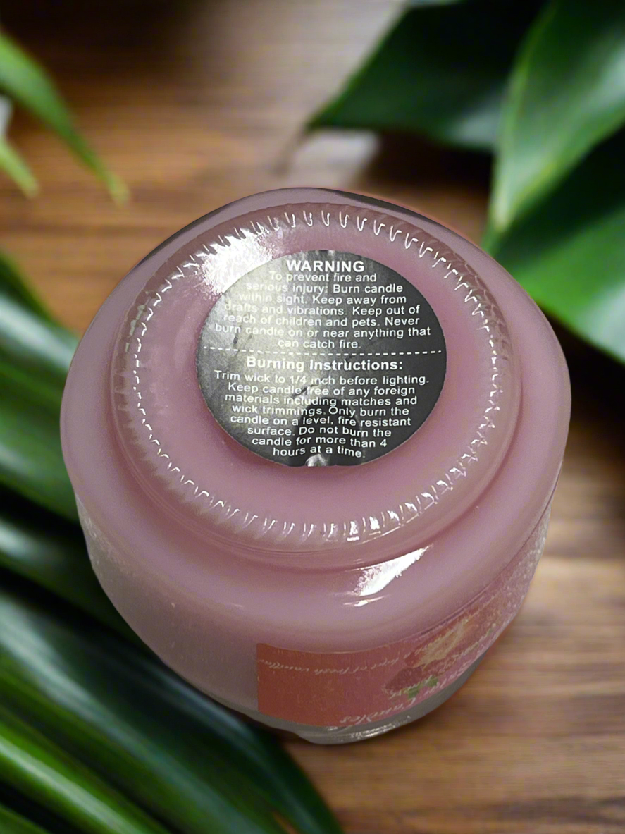 Fragaria Burst Scented Candle 8oz Wickless Glass Jar