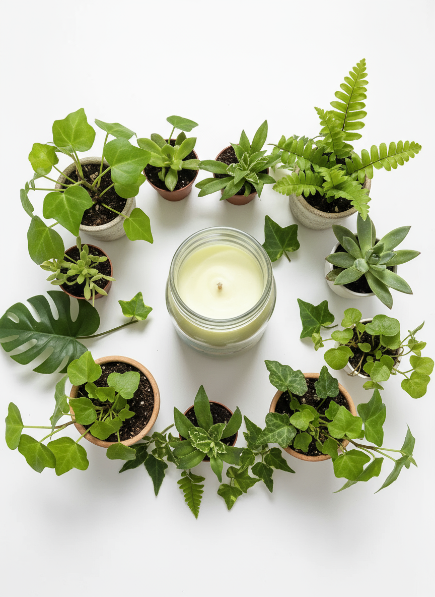 Jasmine Lily Scented Candle 16oz Single Cotton Wick Glass Jar