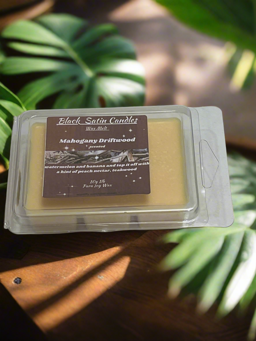 Mahogany Driftwood Scented Wax Melt 2.5oz Six Cube Warmer Tart