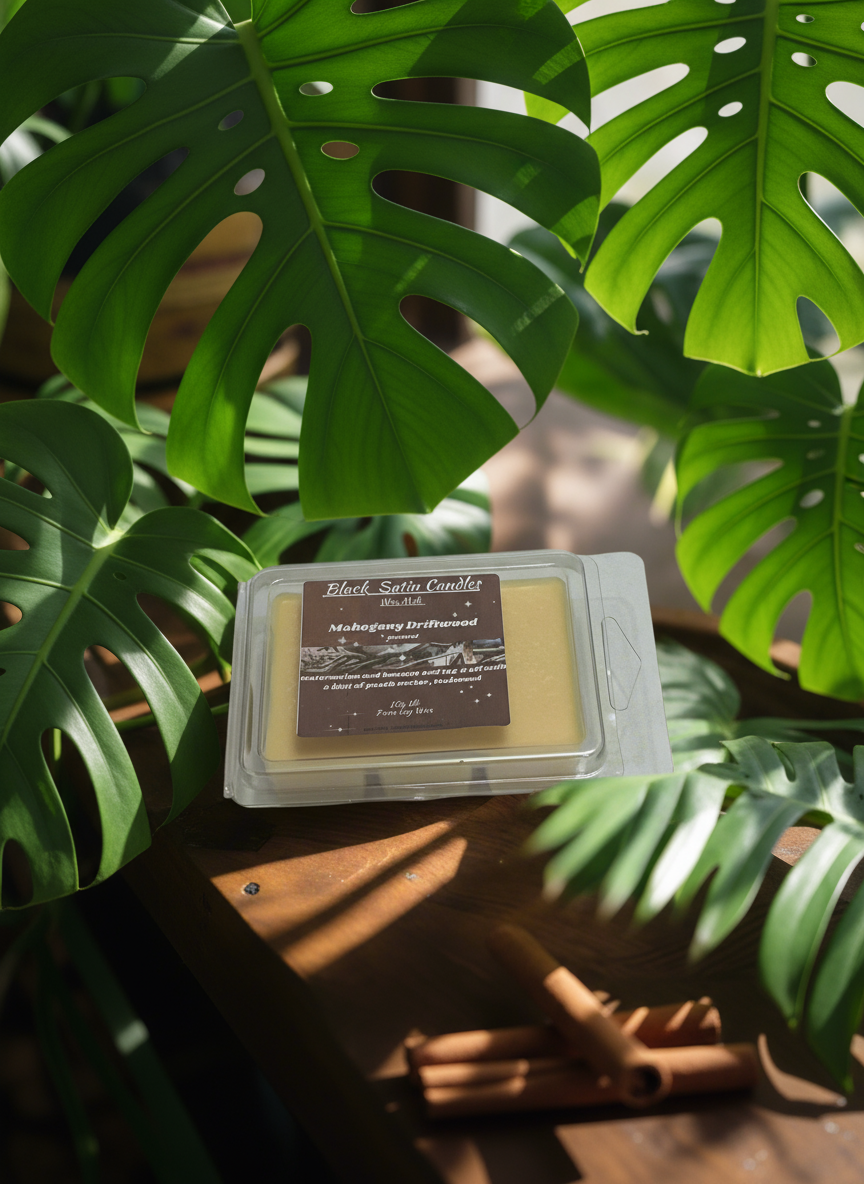 Mahogany Driftwood Scented Wax Melt 2.5oz  Six Cube Warmer Tart