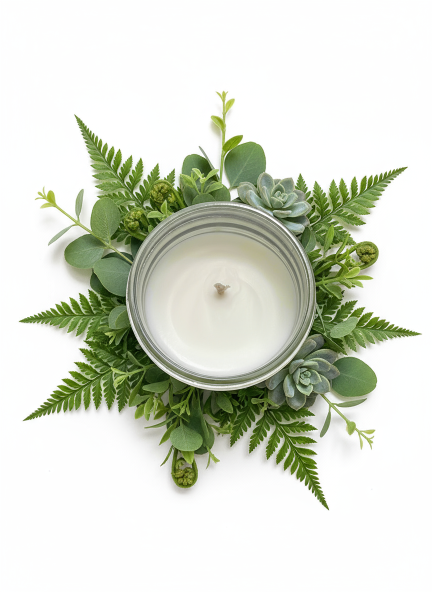 White Lighting Scented Candle 8oz Single Cotton Wick Glass Jar