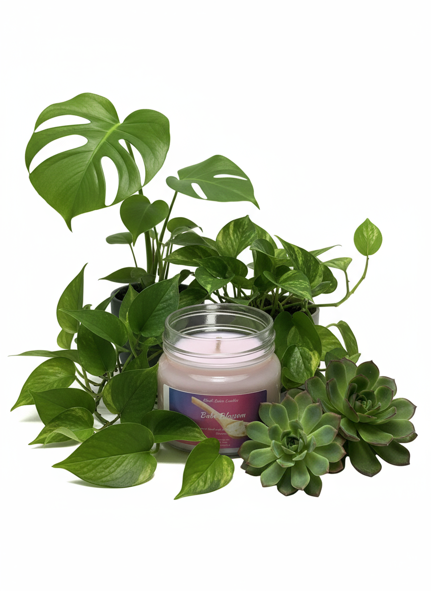 Babe Blossom  8oz Candle Cotton  Wick Glass Jar