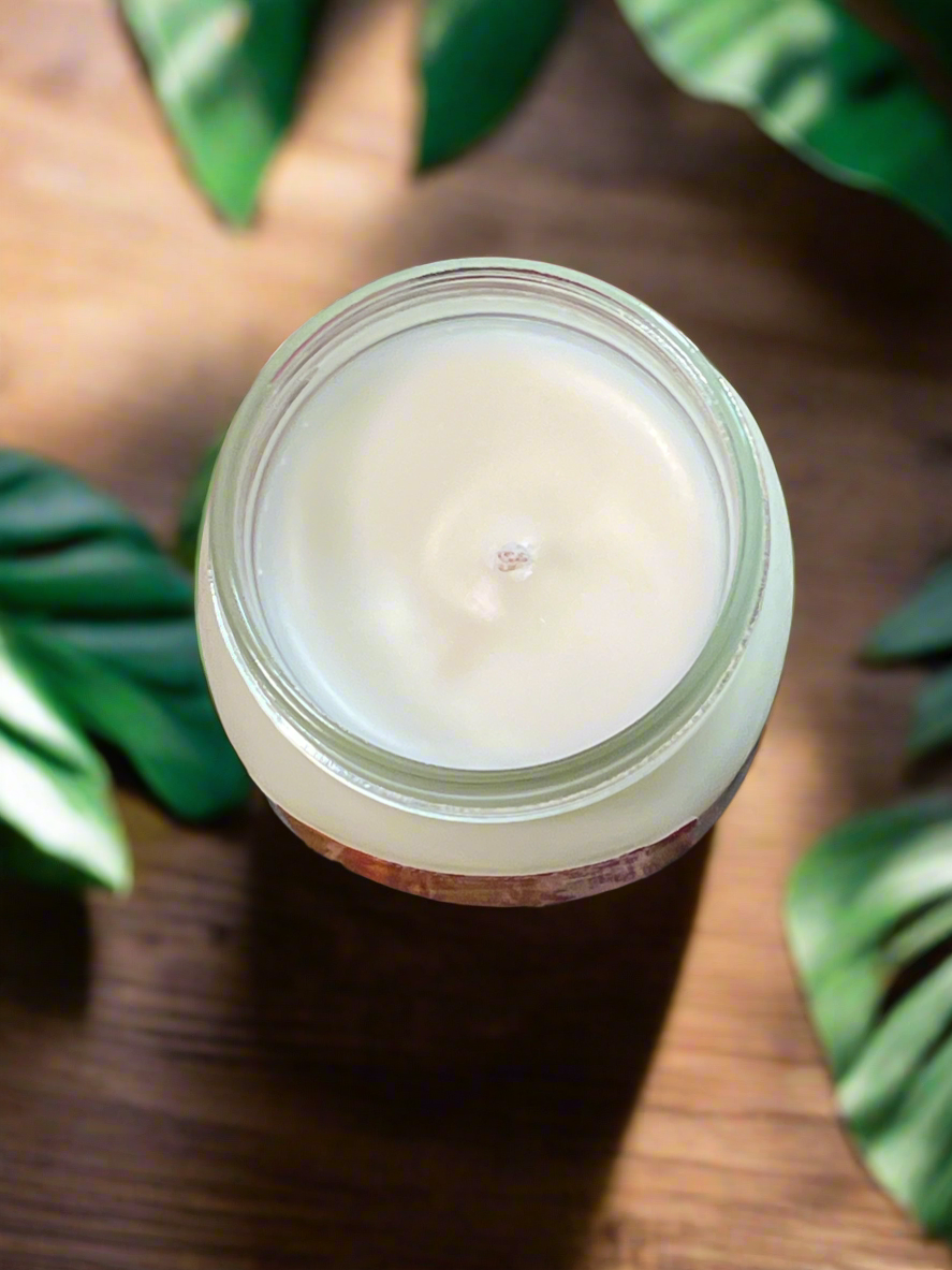 White Pumpkin Scented Candle 8oz Single Single Cotton Wick Glass Jar