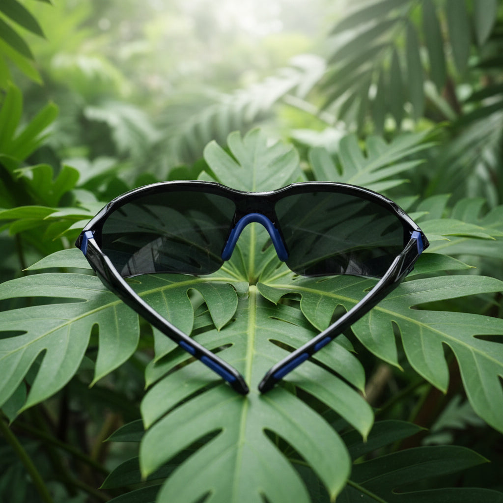 Men & Women Universal Sunglasses Trendy Sporty Style Sun Eyewear Black and Blue Frame