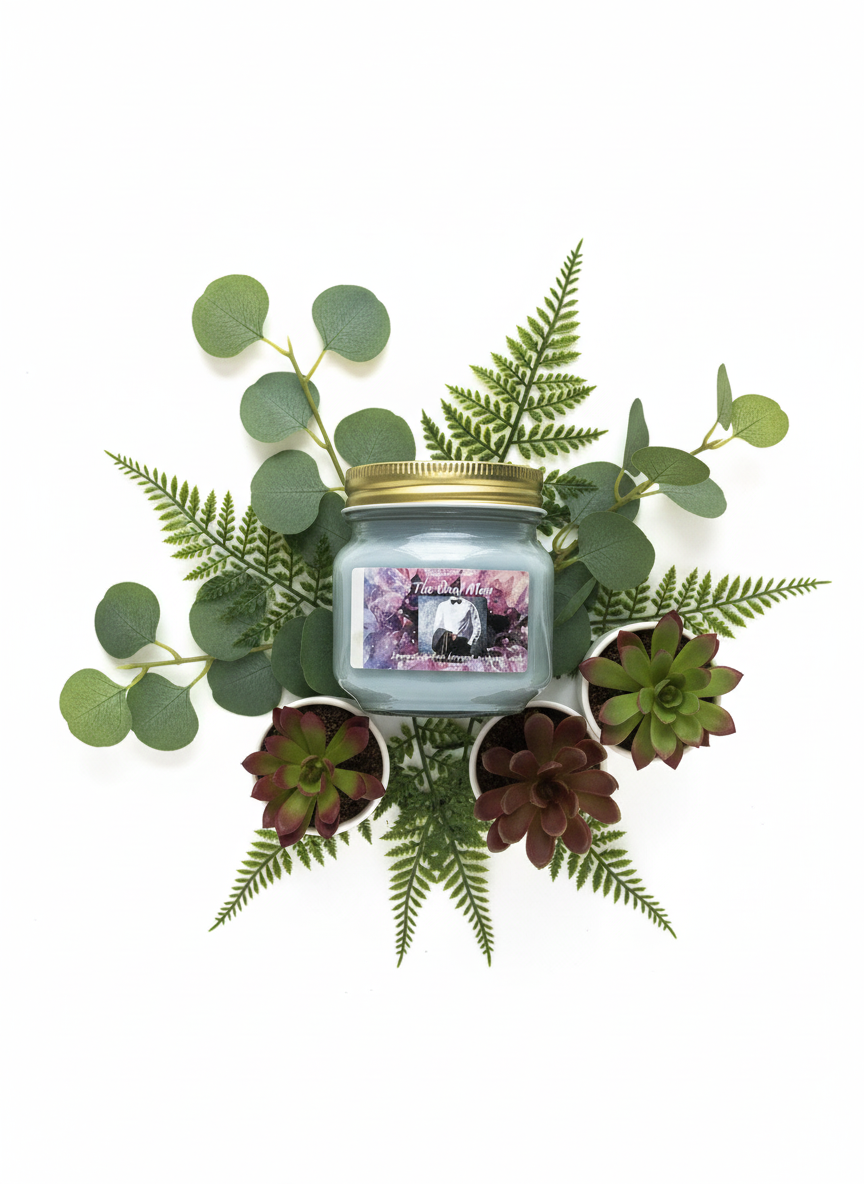 The Ideal Man Scented Candle 8oz Single Cotton Wick Glass Jar Specialty