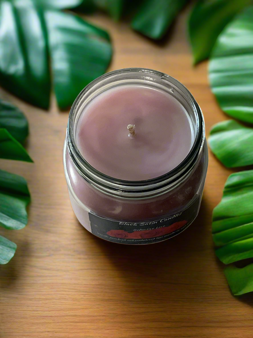 Seductive Love Scented Candle 8oz Single Cotton Wick Glass Jar