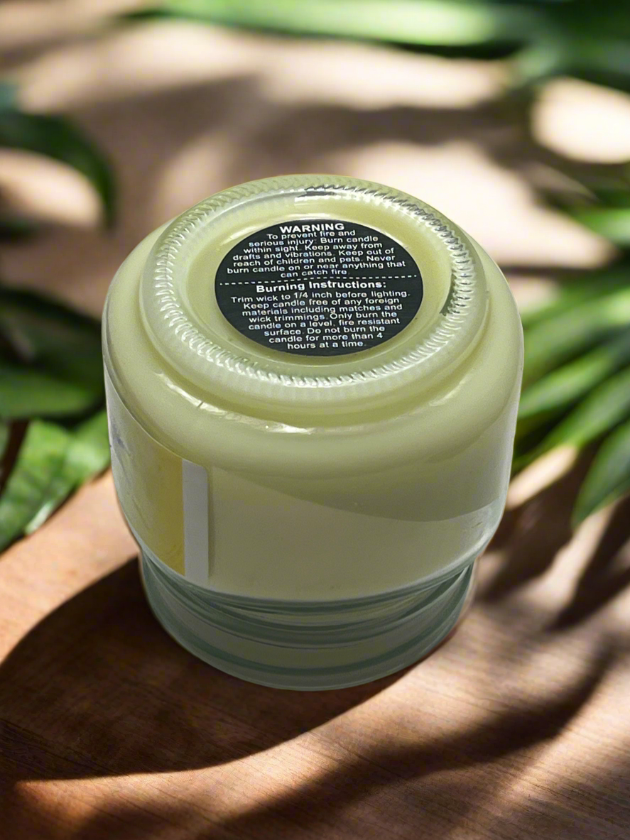 Simply Lemon 8oz Candle Cotton Wick Glass Jar