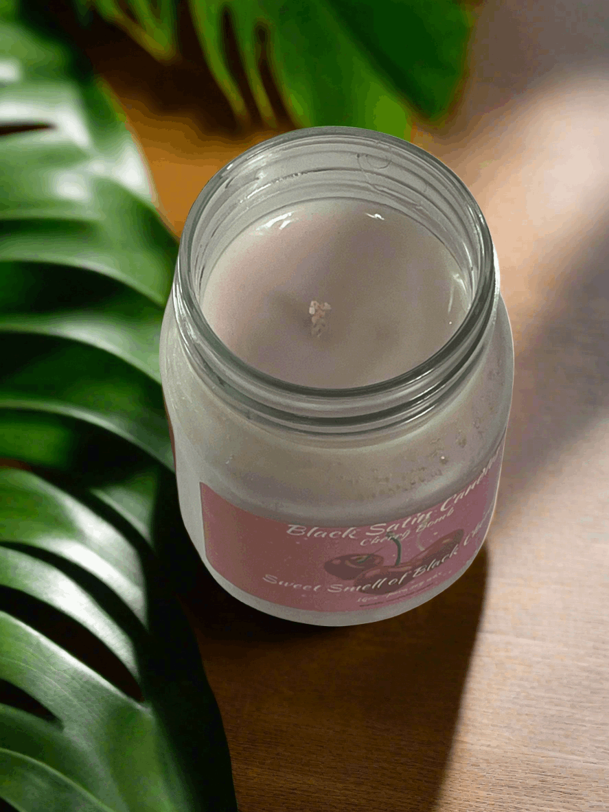 Cherry Bomb Scented Candle 16oz Single Cotton Wick Glass Jar