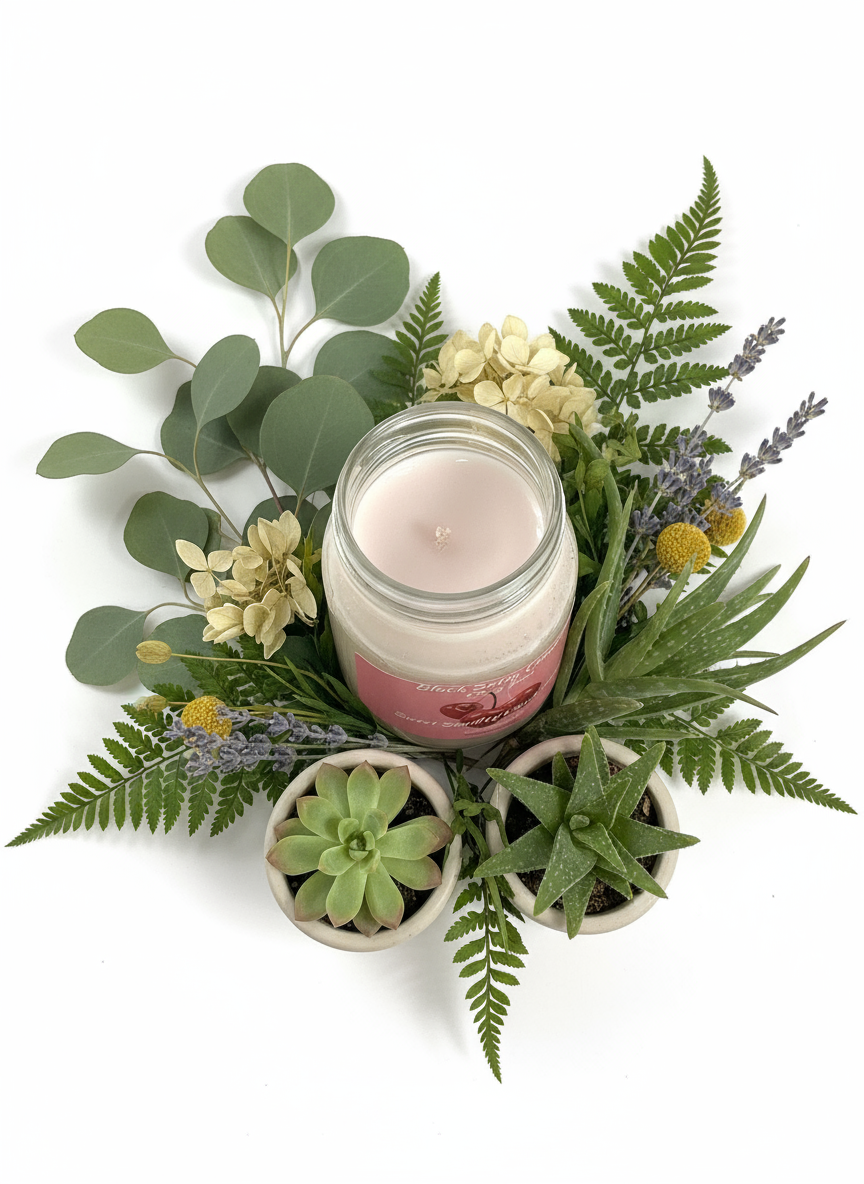 Cherry Bomb Scented Candle 16oz Single Cotton Wick Glass Jar