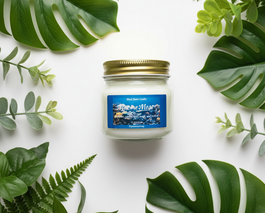 Marine Moss Scented Candle 8oz Single Cotton Wick Glass Jar