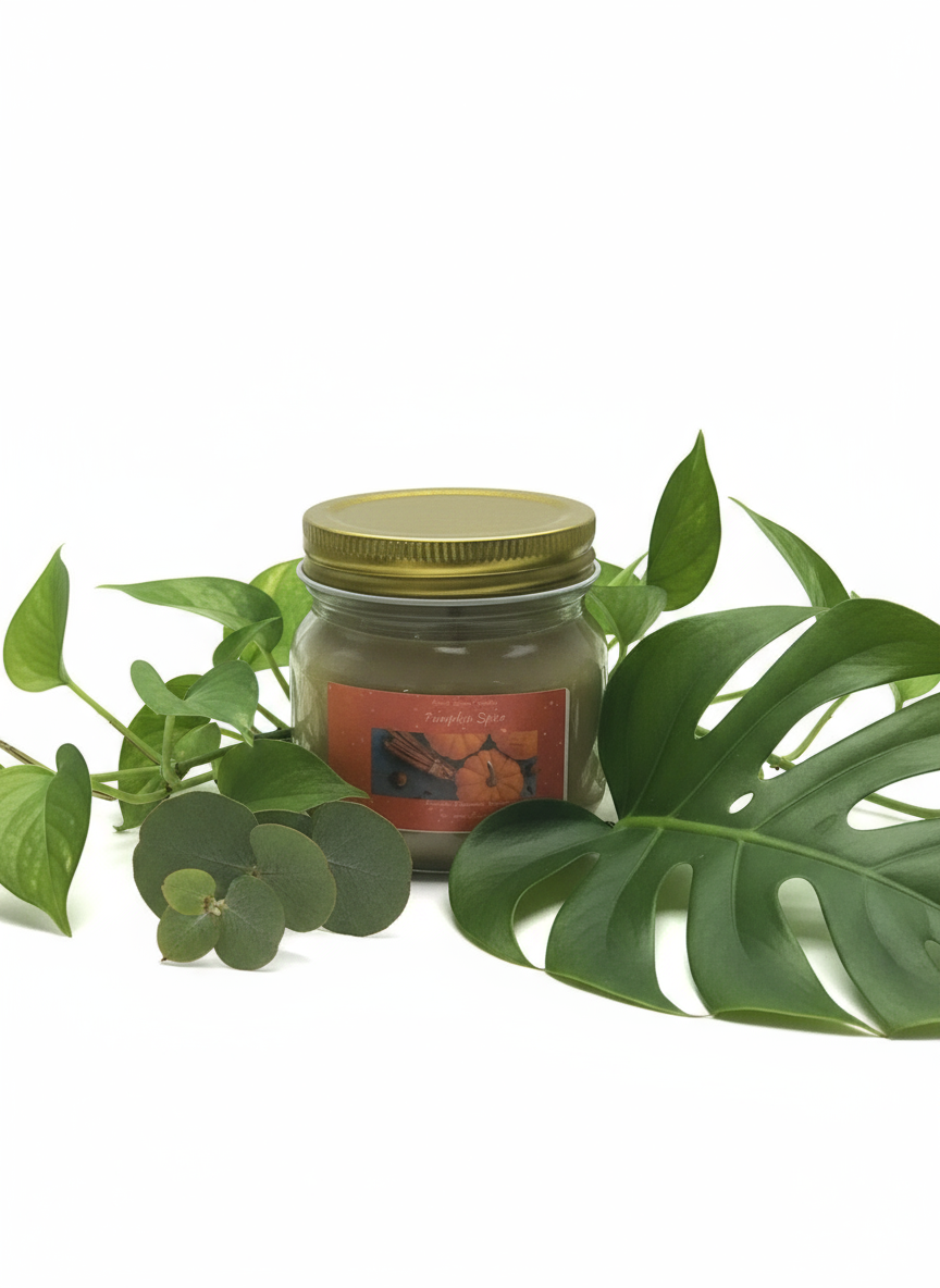Pumpkin Spice Scented Candle 8oz Wickless Glass Jar