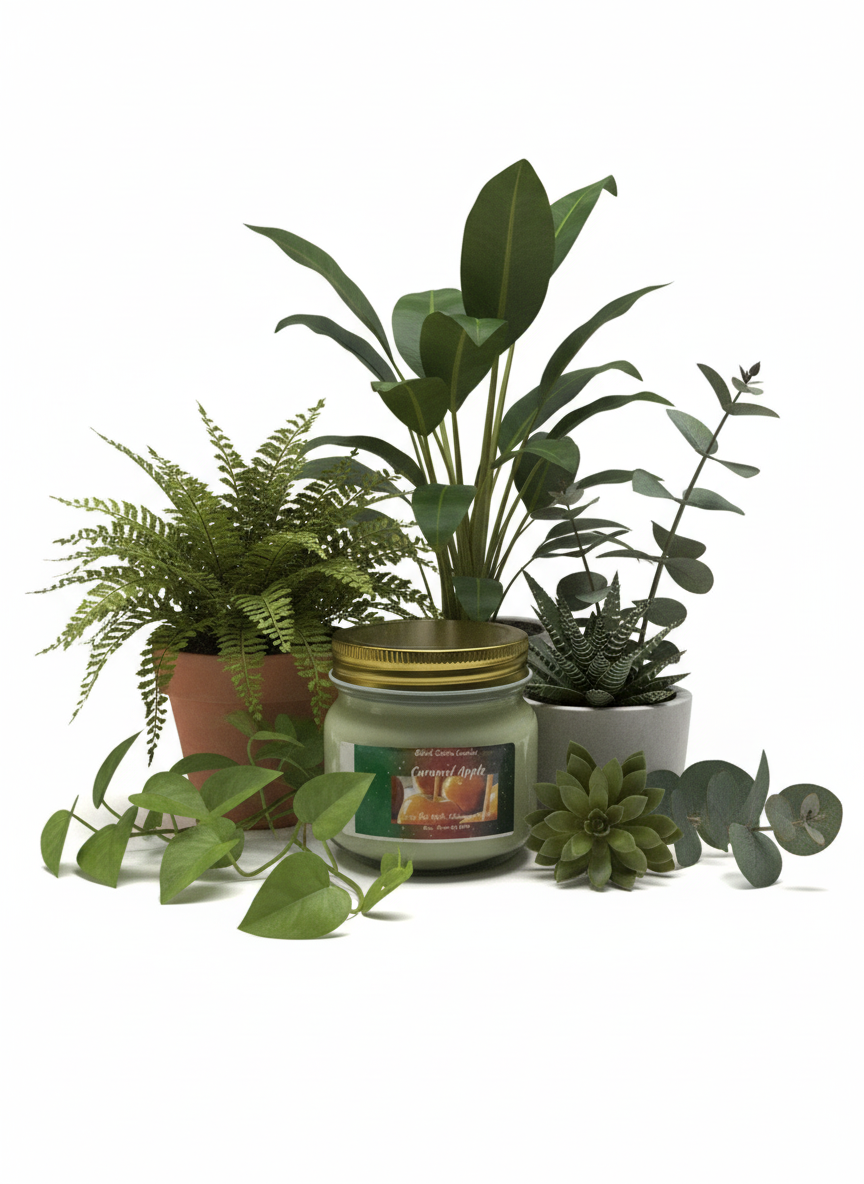 Caramel Apple  Scented Candle 8oz Single Cotton Wick Glass Jar