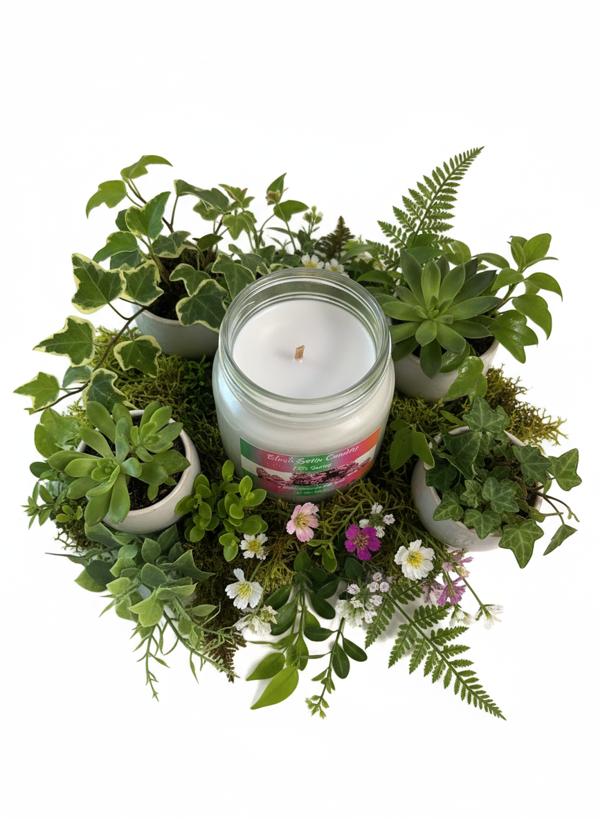 Lilac Spring Scented Candle 8oz Single Cotton Wick Glass Jar