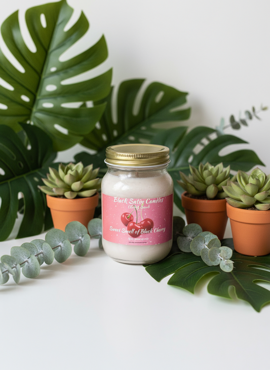Cherry Bomb Scented Candle 16oz Single Cotton Wick Glass Jar