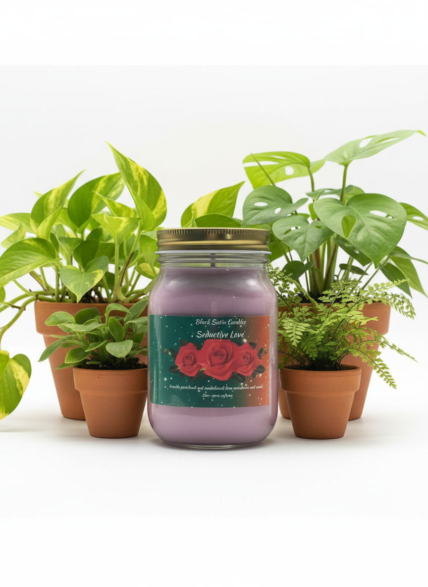 Seductive Love  Scented Candle 16oz Single Cotton Wick Glass Jar