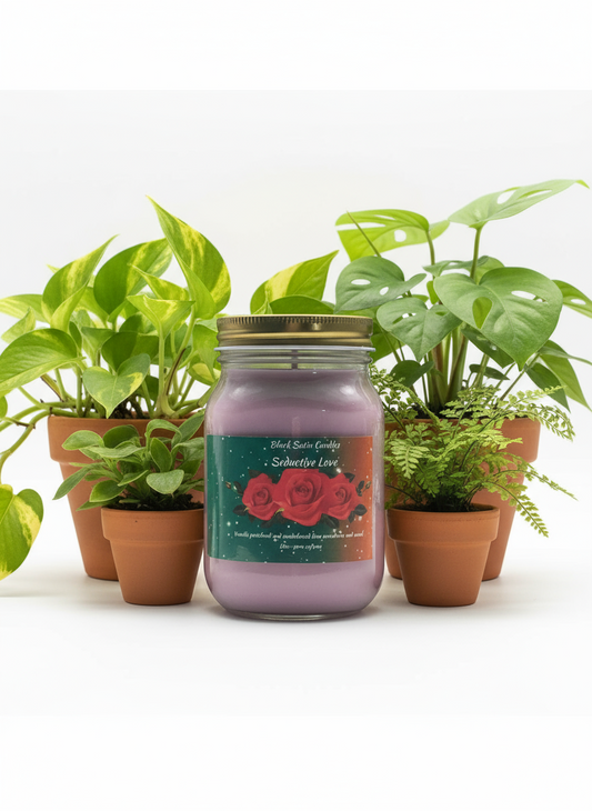 Seductive Love  Scented Candle 16oz Single Cotton Wick Glass Jar