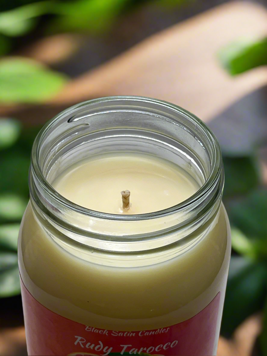 Rudy Tarocco 16oz Candle Cotton Wick Glass Jar