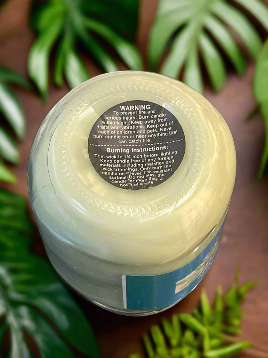 Lavender Sage Scented Candle 16oz Single Cotton Wick Glass Jar