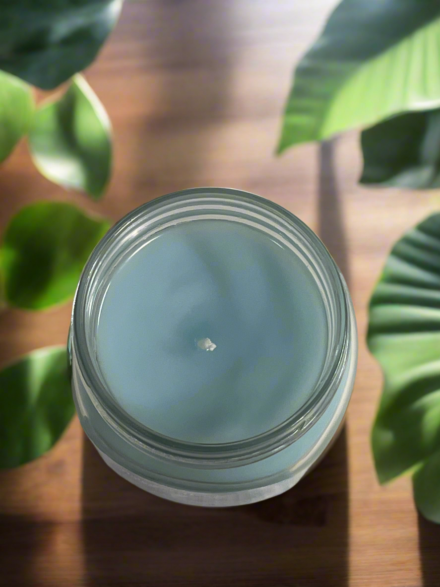 Midnight Mirage 8oz Candle Cotton Wick Glass Jar