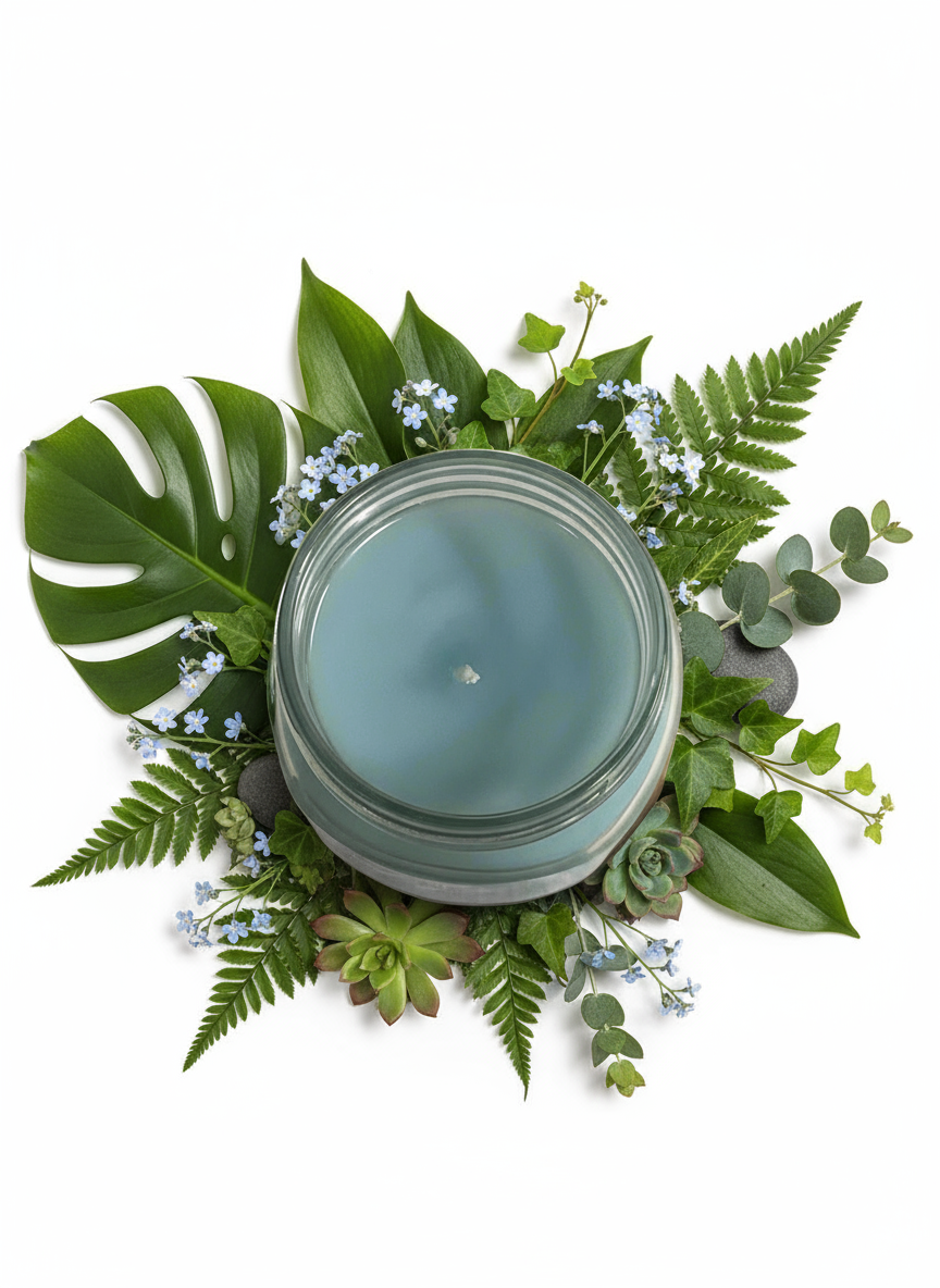 Midnight Mirage 8oz Candle Cotton  Wick Glass Jar