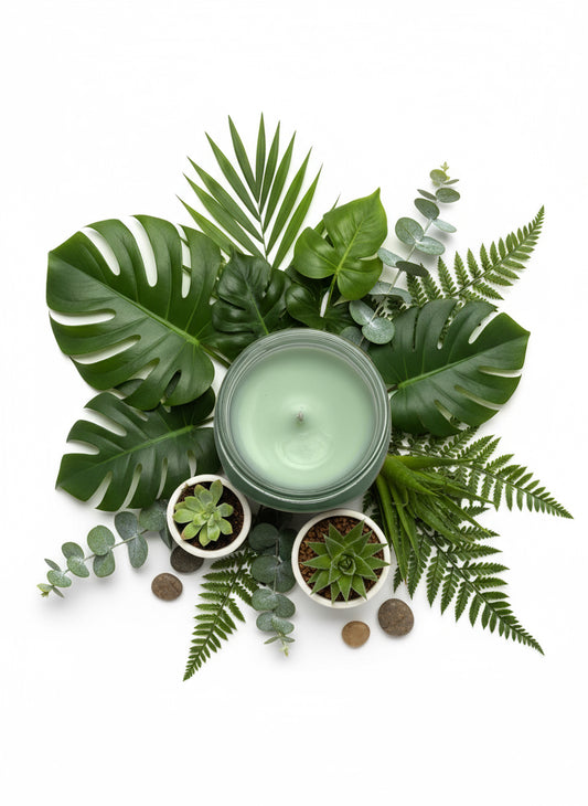 Apple Cinnamon Scented Candle 8oz Single Cotton Wick Glass Jar