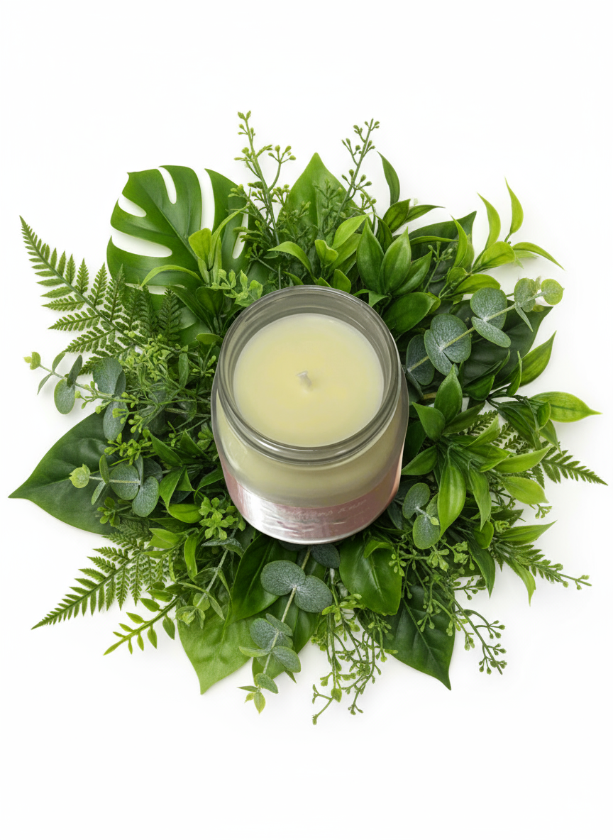 Sandalwood Rose Scented Candle 16oz Single Cotton Wick Glass Jar