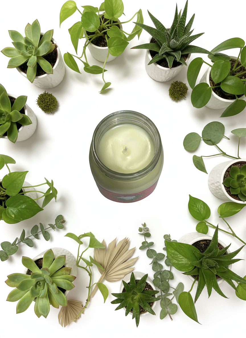 Gardenia Agave  Scented Candle 16oz Single Cotton Wick Glass Jar