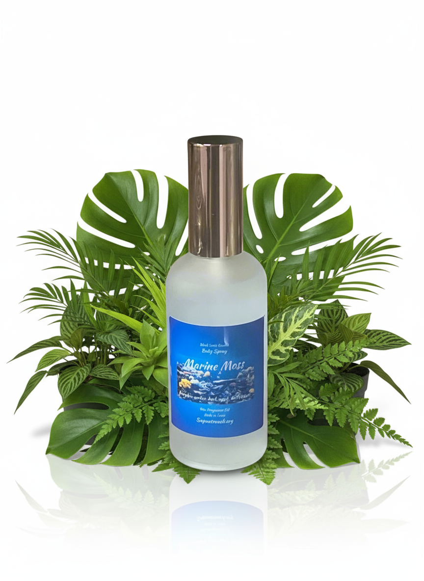 Marine Moss Body Spray Mist 4oz Glass Bottle